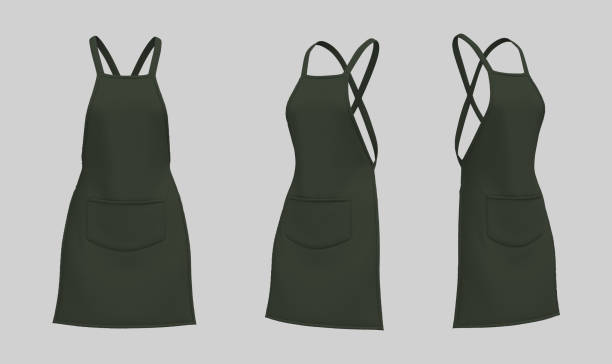 istock Blank  aprons mockup, clean apron, design presentation for print 1313184762