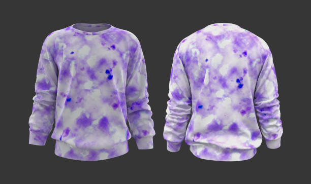 istock Blank sweatshirt mock up in front, and back views, isolated on gray 1313185049