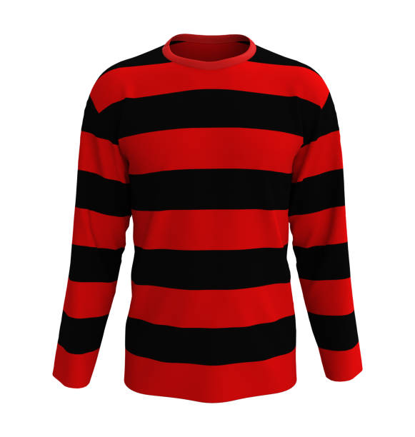 istock men's striped t-shirt mockup in front view, design presentation for print 1313185126