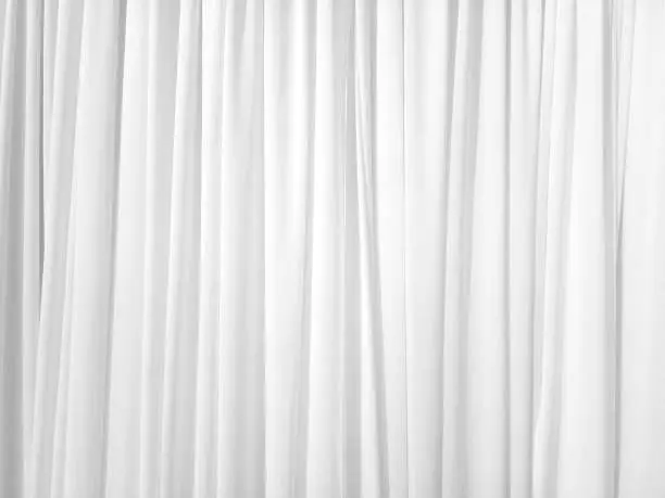 Photo of Soft white curtains are simple yet elegant for graphic design