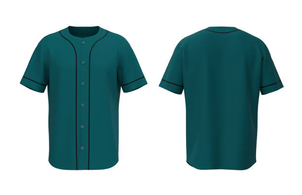 istock Baseball t-shirt mockup in front, and back views 1313186142