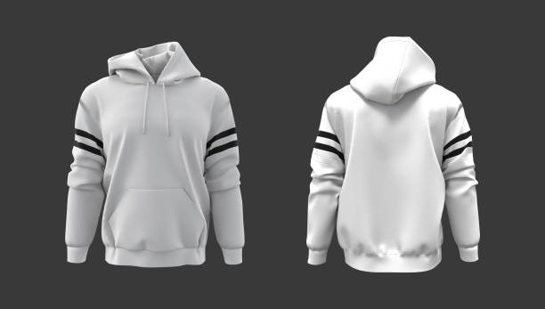istock Blank hooded sweatshirt mockup for print, isolated on grey background 1313186932