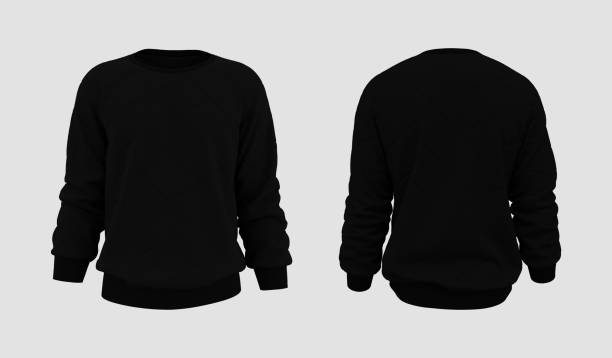 istock Blank puffer sweatshirt mock up in front, and back views 1313187007