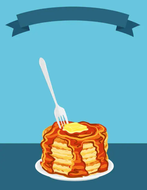 Vector illustration of Pancake Breakfast Background