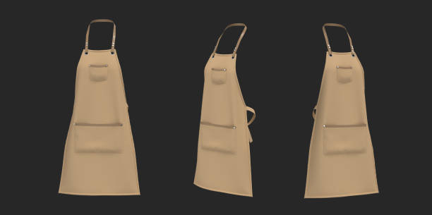 istock Blank aprons mockup, clean apron, design presentation for print 1313187808