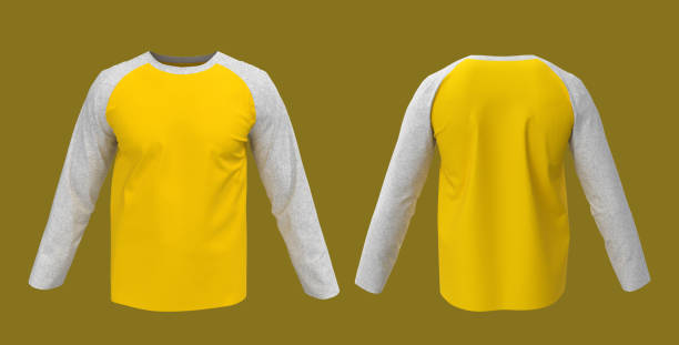 istock Blank raglan sweatshirt mock up template in front, and back views 1313187925