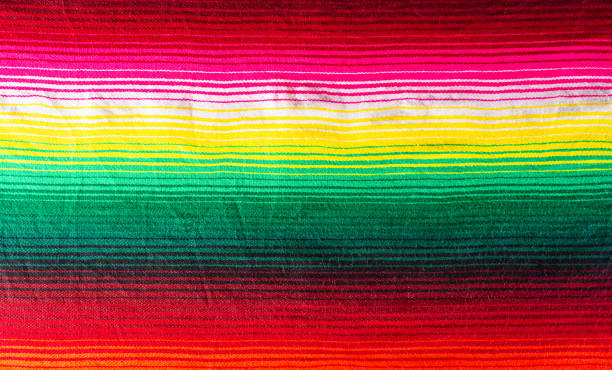 istock Cinco de mayo background decorated image made from mexican blanket stripes or poncho serape background. 1313190296