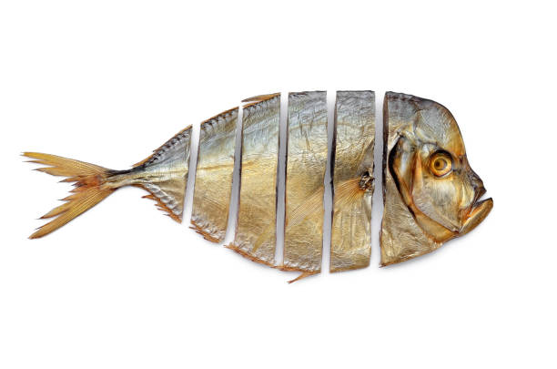istock Cooked sea fish with flat body isolated on white background 1313190321