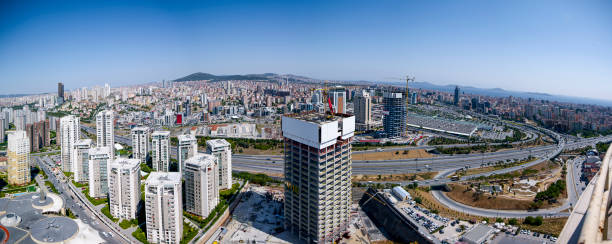 istock Aerial view of construction site 1313193772