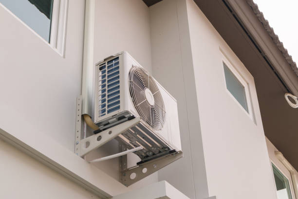 istock Air condition outdoor unit compressor install outside the house 1313194021