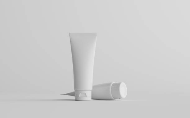 istock 100ml Cosmetic Cream Tube Packaging Mockup - Two Tubes 1313194175