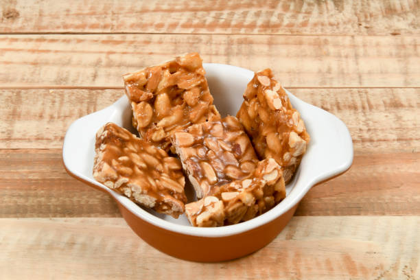 istock Pe de moleque, typical Brazilian peanut sweets eaten at the June parties 1313195416