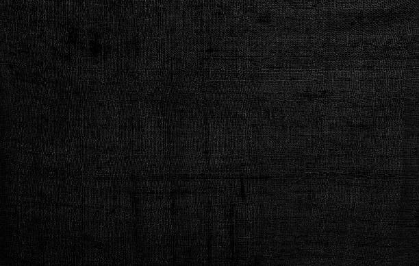 istock Black linen old fabric texture or background. 1313206269