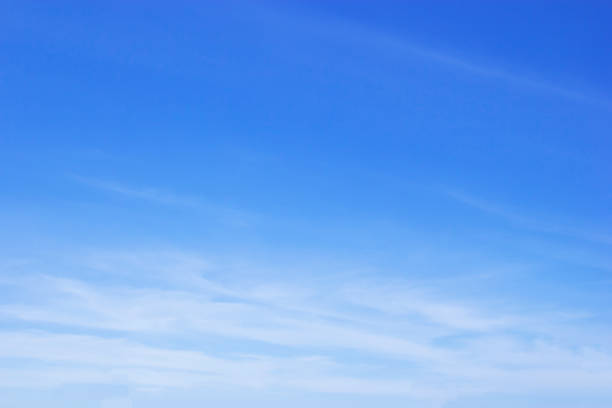 istock Blue sky background and white clouds soft focus, and copy space 1313206304