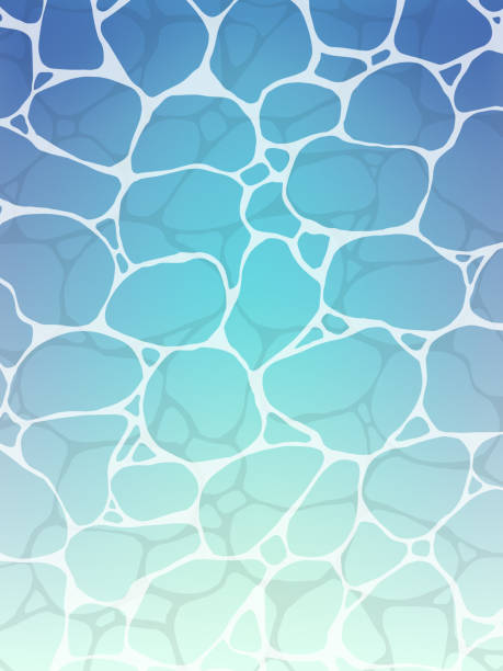 istock Water surface illustration of shimmering ocean or pool water, 3:4 vertical position 1313207092