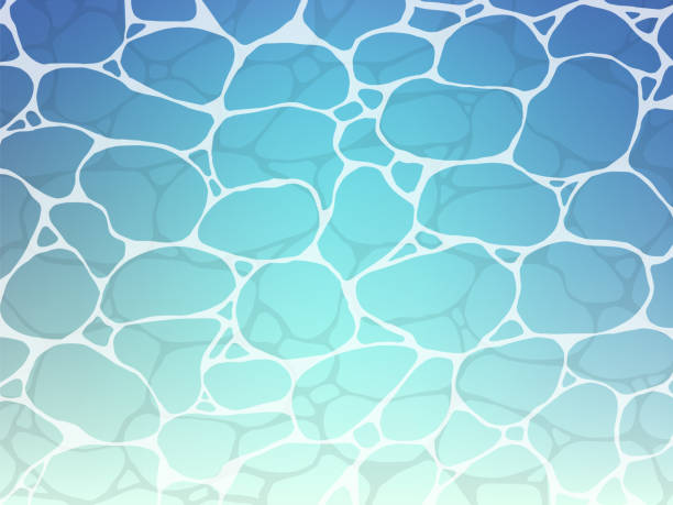 istock Water surface illustration of shimmering ocean or pool water, 4:3 horizontal position 1313207098