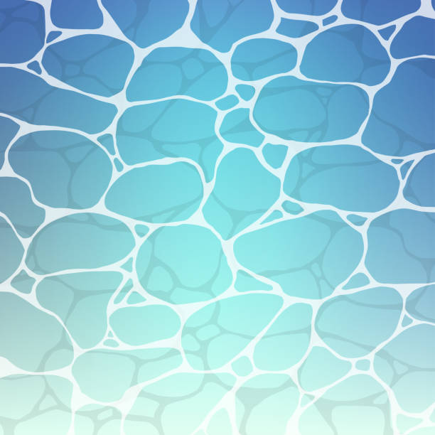 istock Water surface illustration of shimmering ocean or pool water, Square shape 1313207112