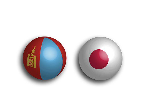 an image of national flag of JAPAN and Mongolia
