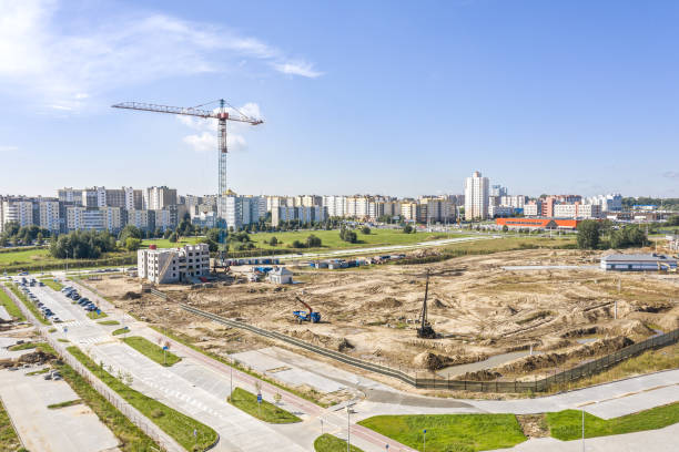 istock big construction site in the city. aerial drone view. 1313215055