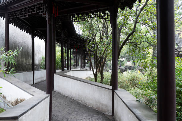 istock The winding corridor in a Chinese courtyard 1313219399