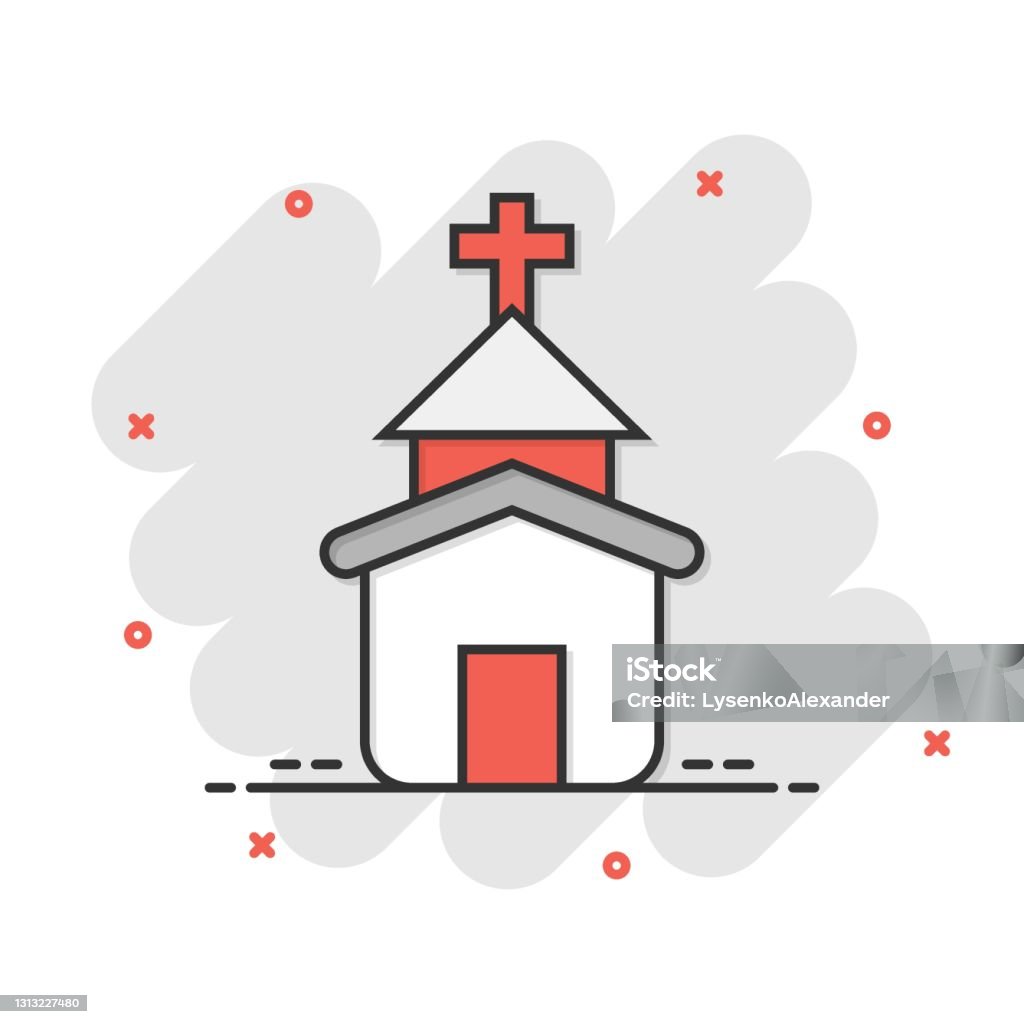 Ilustración de Icono De La Iglesia En Estilo Cómico Ilustración De Dibujos Animados Vectoriales De Capilla Sobre Fondo Blanco Aislado Efecto De Salpicadura De Concepto De Negocio De Construcción Religiosa y más Ilustración de Icono De La Iglesia En Estilo Cómico Ilustración De Dibujos Animados Vectoriales De Capilla Sobre Fondo Blanco Aislado Efecto De Salpicadura De Concepto De Negocio De Construcción Religiosa y más