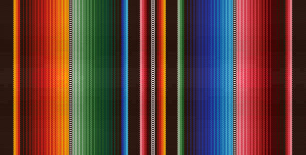 Blanket stripes vector pattern. Background for Cinco de Mayo party decor or ethnic mexican fabric pattern with colorful stripes. Blanket stripes vector pattern. Background for Cinco de Mayo party decor or ethnic mexican fabric pattern with colorful stripes. Serape design cinco de mayo stock illustrations