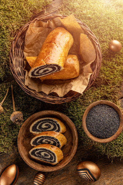 istock Home baked poppy seeds roll 1313233302