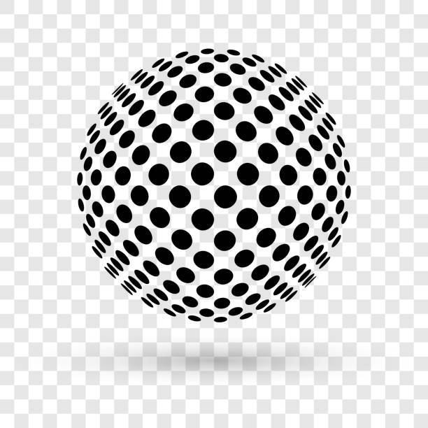 Dotted sphere Vector abstract sphere. Carefully layered and grouped for easy editing. weird spot stock illustrations