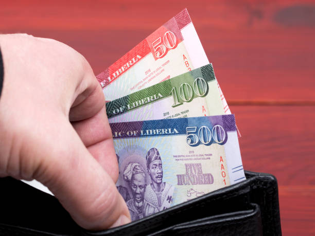 istock Liberian money in the black wallet 1313234739