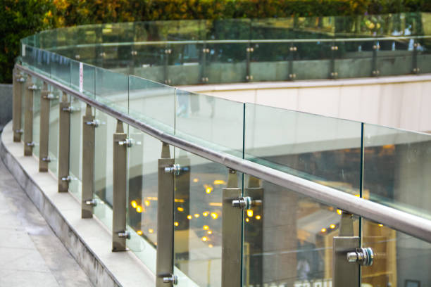 istock tempered laminated glass railing balustrade panels frame less ,safety glass for modern architectural buildings. 1313235582