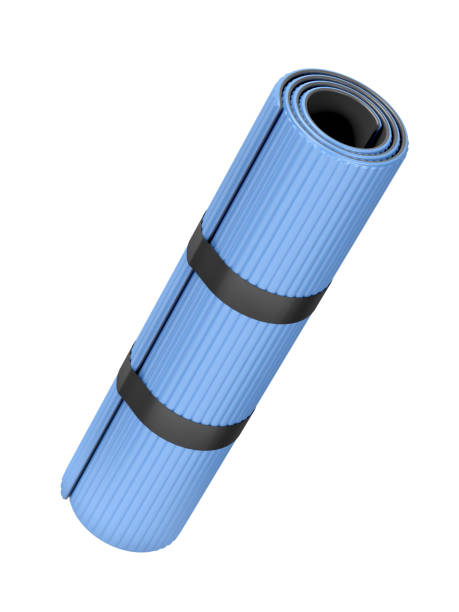 Blue fitness mat