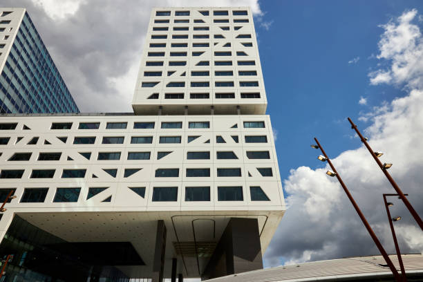 Modern city architecture in Utrecht, The Netherlands