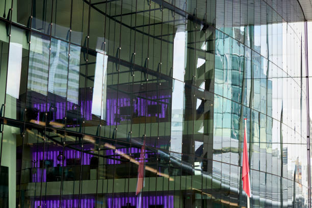 istock Modern city architecture glass facade in Utrecht 1313241237