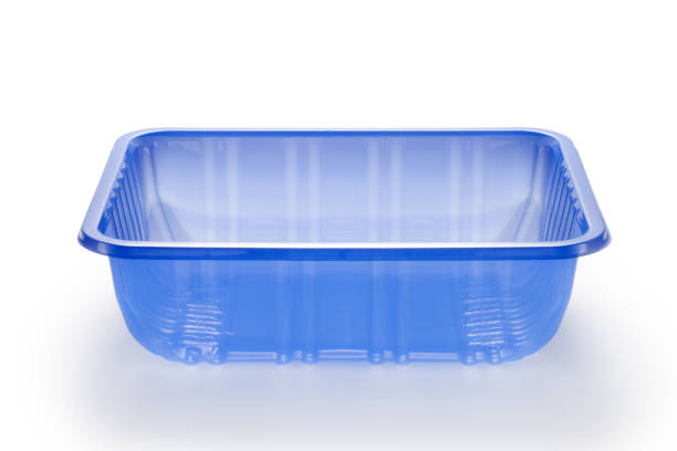 istock Blue plastic food tray 1313241812