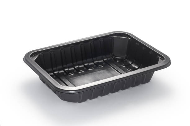 istock Black plastic food tray 1313241829