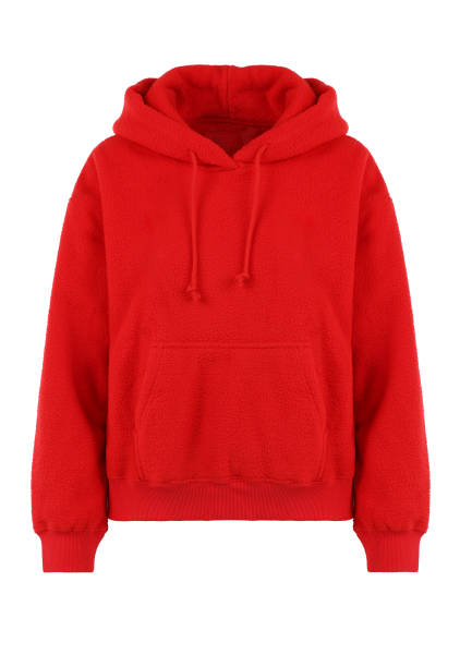 istock Blank classic hoodie red color 1313241859