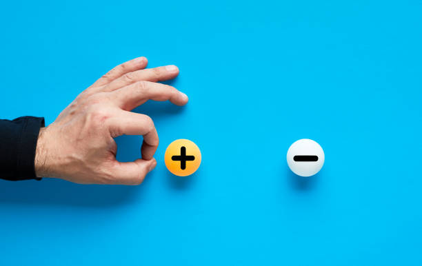 istock Positivity will dismiss the negativity or pros will discard the cons concept. 1313242677