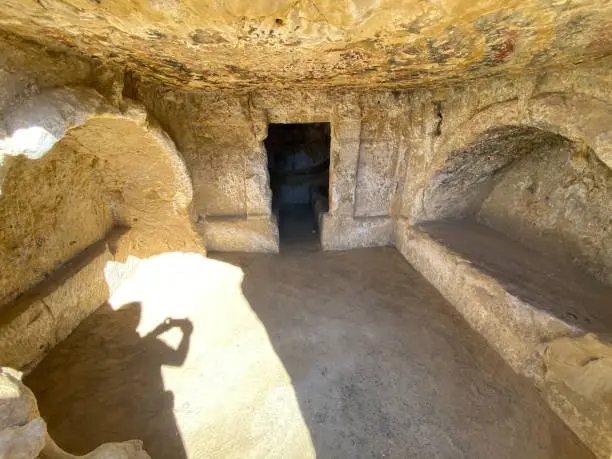 Photo of Matala caves in Crete Island