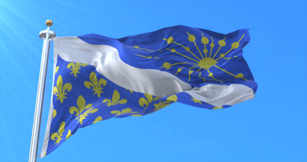 フランス、イル・ド・フランスのエソンヌ県の旗。3d レンダリング - state representatives ストックフォトと画像