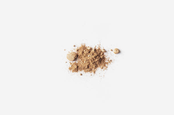 istock Isolated light and dark brown face or eye shadow on white background 1313243693