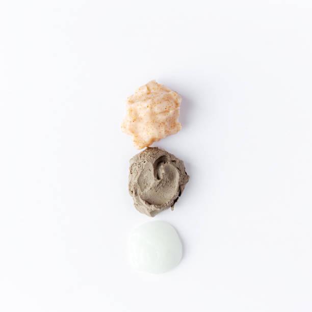 istock Textures from cosmetics. Different body scrubs. Smears on the table 1313243696