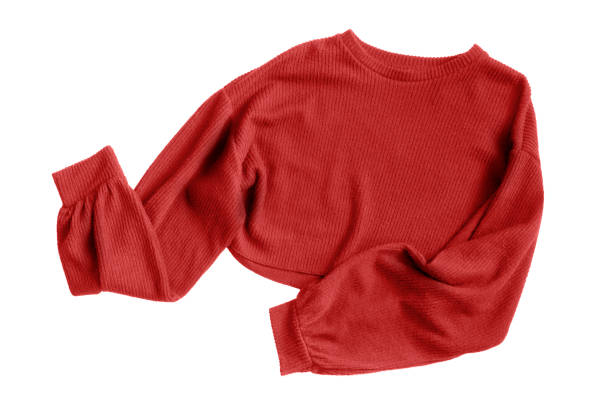 istock Red crop sweater isolated 1313245722