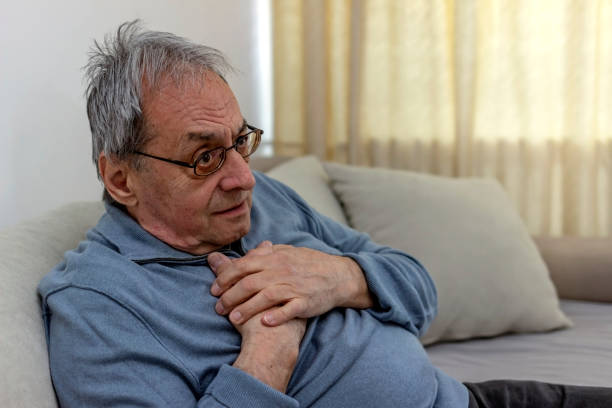 istock Mature man with chest pain suffering from heart attack. 1313246815