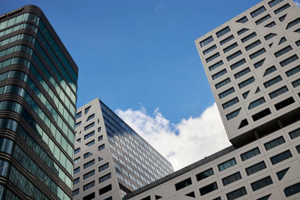 Modern city architecture in Utrecht, The Netherlands