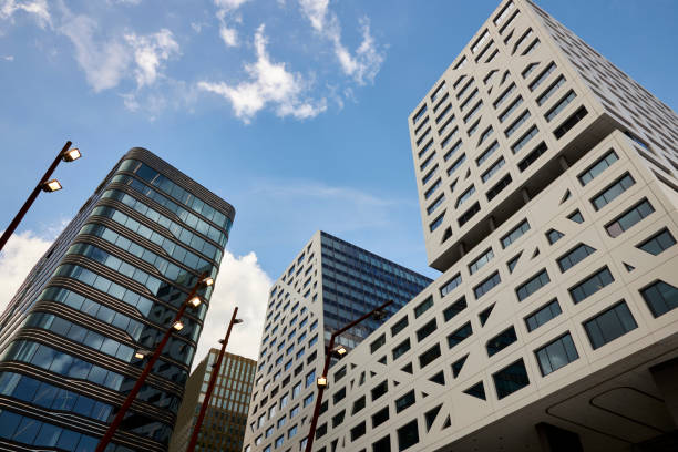 Modern city architecture in Utrecht, The Netherlands