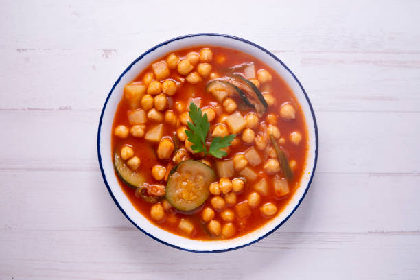 istock Chickpeas stewed with vegetables and zucchini 1313249376