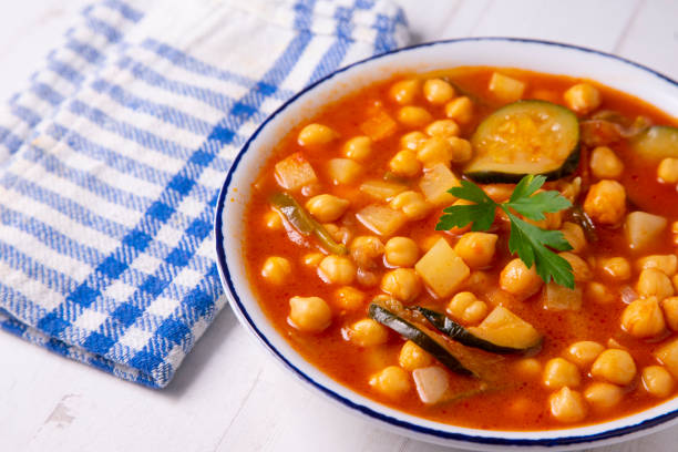 istock Chickpeas stewed with vegetables and zucchini 1313249382