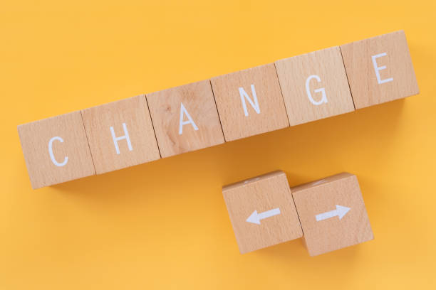 istock Change; Eight wooden blocks with 