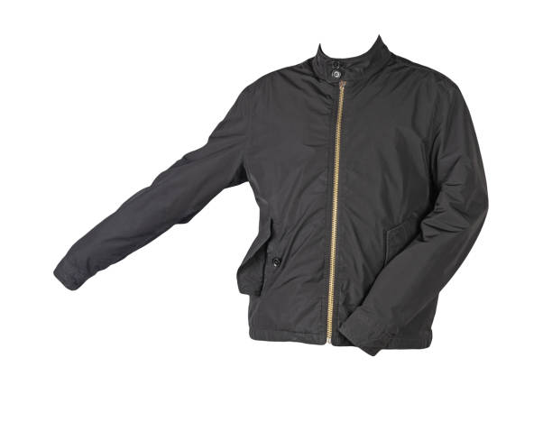 istock mens bomber jacket isolated on white background. fashionable clothes 1313254957