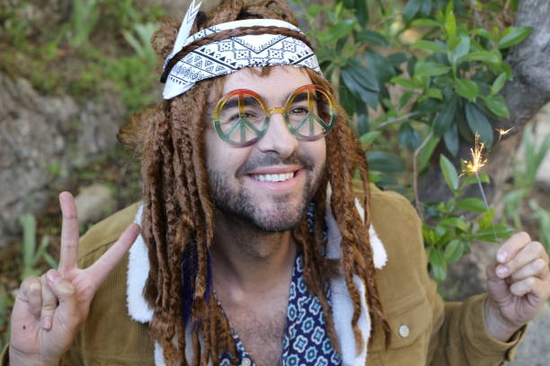istock Hippie showing the peace sign 1313258615
